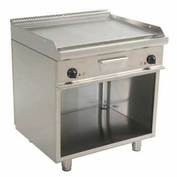 FRY TOP À GAZ AVEC PLAQUE LISSE SUR MEUBLE - 80 x 90 cm