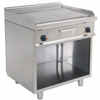 PLAQUE DE CUISSON ÉLECTRIQUE FRY TOP AVEC COMPARTIMENT DE 80 x 90 cm