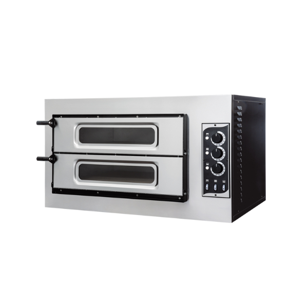 FOUR ÉLECTRIQUE POUR 2 PIZZAS DE 45 cm AVEC DEUX CHAMBRES ET PORTES VITRÉES