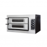FOUR ÉLECTRIQUE POUR 2 PIZZAS DE 45 cm AVEC DEUX CHAMBRES ET PORTES VITRÉES