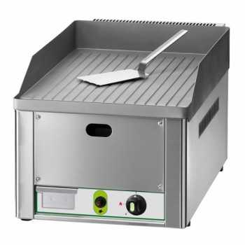 Plaque de cuisson à gaz de comptoir avec plaque nervurée chromée