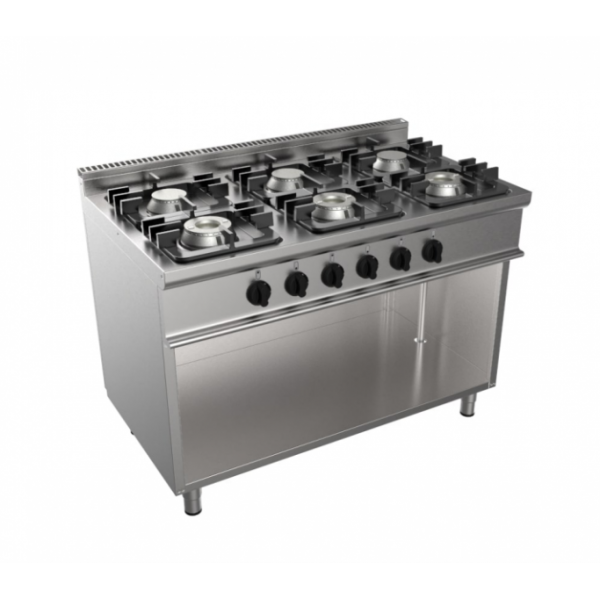 Cuisinière à gaz Easy Line 6 feux sur meuble