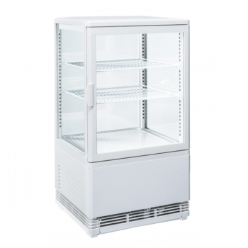 Vitrine réfrigérée vitrée 4 faces 58 litres - L.43 x P.39 x H.81 cm