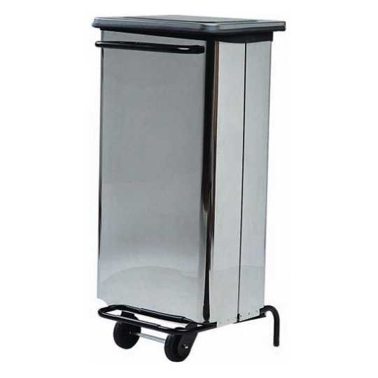 Rectangular dustbin with pedal opening and front bag extraction