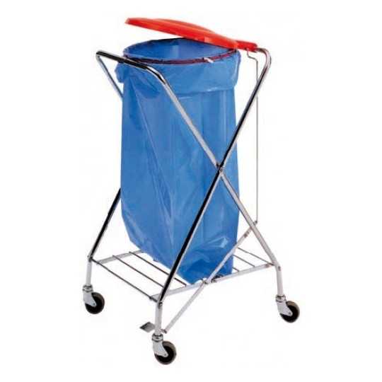 Bag holder trolley with X structure - L.58 x D.56 x H.102 cm