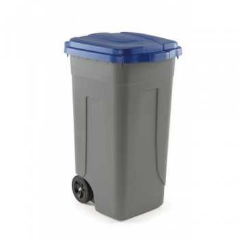 Poubelle en polyéthylène 80 litres pour la collecte sélective des déchets - L.54 x P.49 x H.85 cm