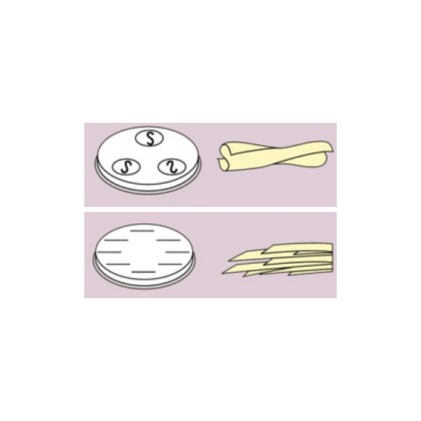 Filières en alliage laiton-bronze pour pâtes fraîches de différentes formes