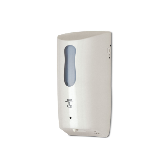 Automatic soap and sanitizing gel dispenser in white ABS 1 liter