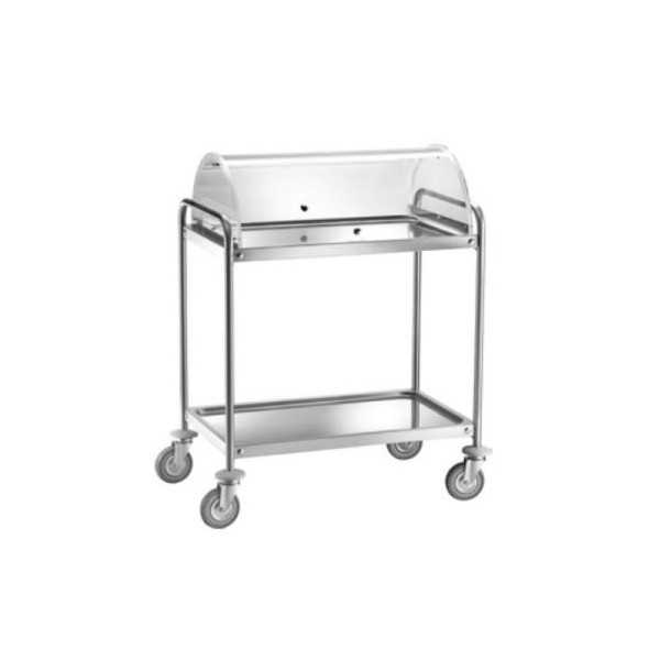 CARRELLO IN ACCIAIO INOX CON CUPOLA