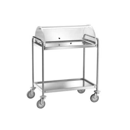 CARRELLO IN ACCIAIO INOX CON CUPOLA