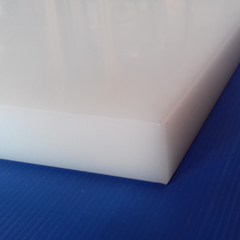 Planche à découper en polyéthylène blanc de 20 mm d'épaisseur