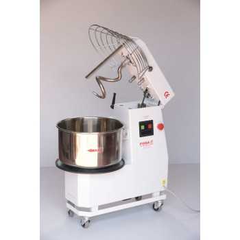 IMPASTATRICE CON TESTA SOLLEVABILE E VASCA ESTRAIBILE 27 KG E 32 LITRI CON TRAZIONE A CATENA