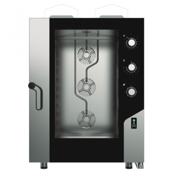 FORNO A GAS ELETTROMECCANICO COMBINATO CONVEZIONE VAPORE 10 TEGLIE 60x40 cm