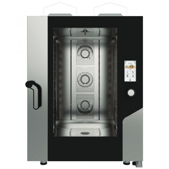 FORNO A GAS TOUCH SCREEN COMBINATO CONVEZIONE VAPORE 10 TEGLIE 60x40 cm