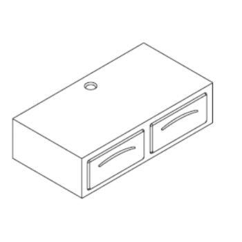 Coffee machine top with drawers, length 100 cm