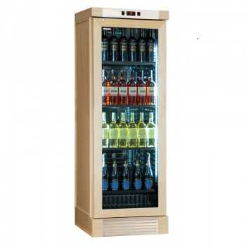 CANTINETTA VINO RIVESTITA IN LEGNO FRASSINO 126 BOTTIGLIE - 65,5 x 63,5 x 188 H cm