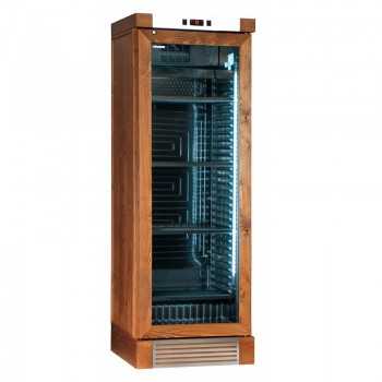 WINE CELLAR COVERED IN ASH WOOD 126 BOTTLES - 65.5 x 63.5 x 188 H cm