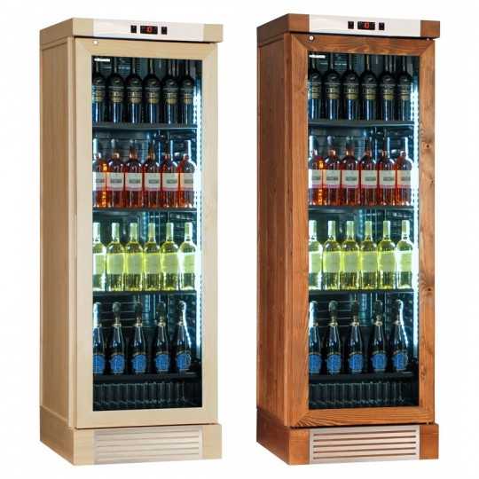 CANTINETTA VINO RIVESTITA IN LEGNO FRASSINO 126 BOTTIGLIE - 65,5 x 63,5 x 188 H cm