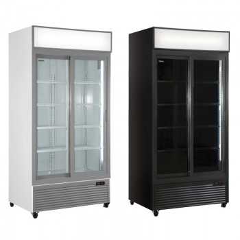 FRIGO VETRINA PER BIBITE CON PORTE SCORREVOLI 537 L, DISPLAY DIGITALE | 94 x 61,5 x 198,3 cm