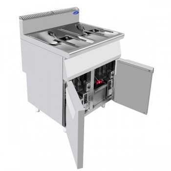 FRITEUSE À GAZ 2 CUVES 21+21 L