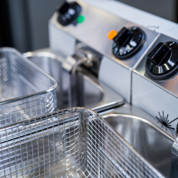 Countertop twin tank electric fryer 6 + 6 litres with drain tap