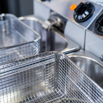 Countertop twin tank electric fryer 6 + 6 litres with drain tap