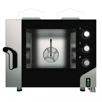 FORNO A GAS ELETTROMECCANICO COMBINATO CONVEZIONE VAPORE 4 TEGLIE 60x40 cm