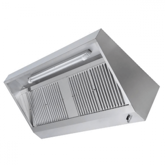 SNACK WALL-MOUNTED HOOD WITH LABYRINTH AND ACTIVATED CARBON FILTERS, WITHOUT MOTOR