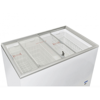 Congélateur coffre avec portes coulissantes en verre, 300 L | 101,5 x 63,5 x H.89 cm