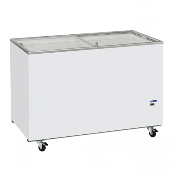 CONGELATORE A POZZETTO CON PORTE IN VETRO SCORREVOLI 400 L | 130,5 x 63,5 x H.89 cm