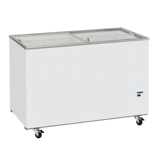 CONGELATORE A POZZETTO CON PORTE IN VETRO SCORREVOLI 400 L | 130,5 x 63,5 x H.89 cm