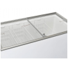 Congélateur coffre à portes coulissantes en verre, 400 L | 130,5 x 63,5 x H.89 cm