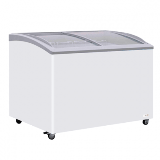 COCKPIT FREEZER WITH CURVED SLIDING GLASSES 370 L | 124 x 69.4 x H.85 cm