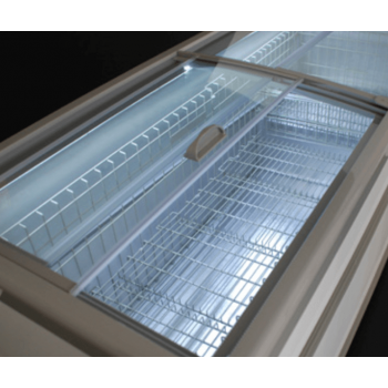 CONGELATORE A POZZETTO CON VETRI DRITTI SCORREVOLI, TERMOMETRO DIGITALE E SBRINAMENTO AUTOMATICO 766 L | 250 x 85 x H.87 cm