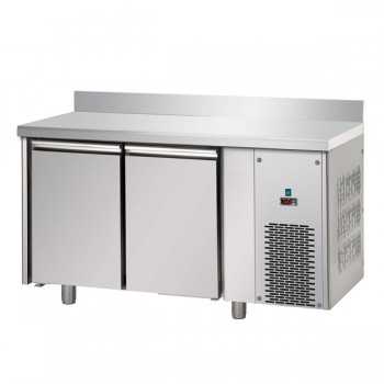 GN 1/1 LOW TEMPERATURE REFRIGERATED TABLE WITH 2 DOORS AND STAINLESS STEEL TOP WITH 100 MM UPSTAND