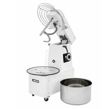 IMPASTATRICE A SPIRALE 16 L 12 kg CON TESTA RIBALTABILE, RUOTE E TIMER | IR15