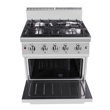 CUCINA A GAS 4 FUOCHI SU FORNO A GAS PROFONDITÀ 70 CM, POTENZA 28 KW