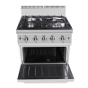 GAS STOVE 4 BURNERS ON GAS OVEN DEPTH 70 CM, POWER 28 KW