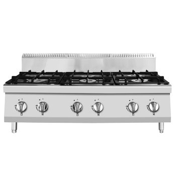 CUISINIÈRE À GAZ DE COMPTOIR 6 FEUX, PROFONDEUR 70 CM, PUISSANCE 31,5 KW