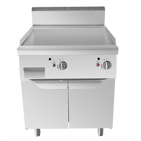 FRY TOP LISCIO A GAS CON PIASTRA DOPPIA SU VANO PROFONDITÀ 70 CM