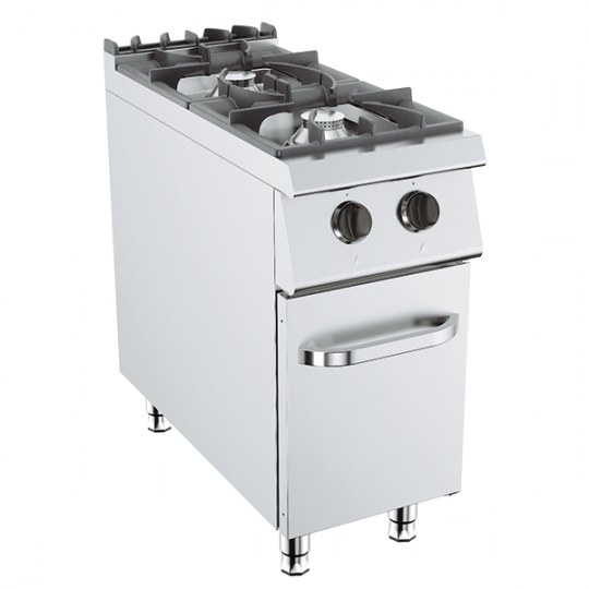 GAS STOVE WITH 2 BURNERS ON A 90 DEPTH CABINET, POWER 17 KW
