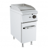 GAS GRIDDLE WITH RIBBED PLATE ON CABINET 70 CM DEPTH
