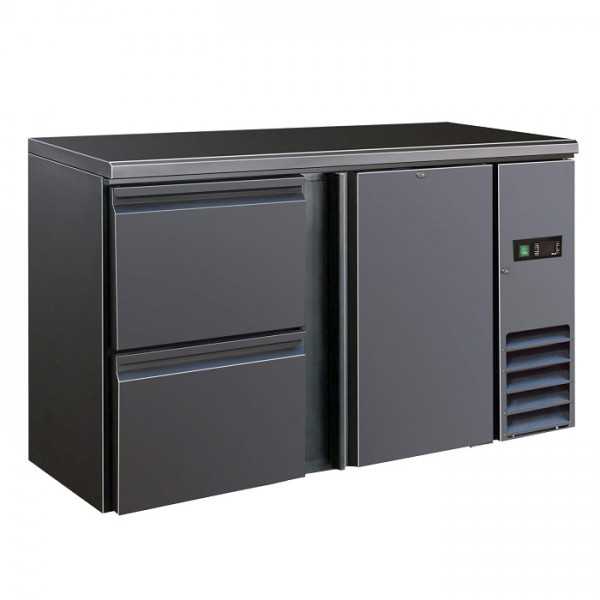 REFRIGERATED BACK COUNTER WITH DOOR AND CHEST OF DRAWERS | 146 x 51.3 x 86 cm