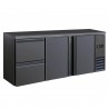 REFRIGERATED BACK COUNTER WITH 2 DOORS AND CHEST OF DRAWERS | 200 x 51.3 x 86 cm