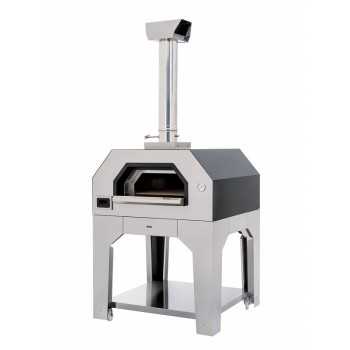 Four à bois pour 4 pizzas, intérieur et extérieur