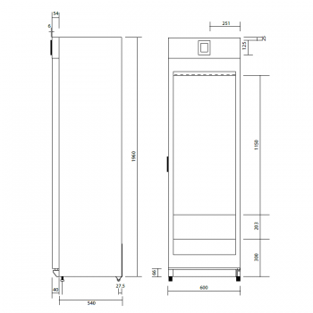 Armoire de séchage pour viandes 80 kg | 60 x 60 x H.198 cm