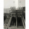 Electric fryer on cabinet, two tanks, 10+10 L, depth 80 cm