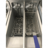 Friteuse électrique sur pied avec deux cuves de 10+10 L, profondeur 80 cm