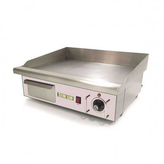 Electric countertop griddle, smooth plate, 55 x 37 cm, 3 kW