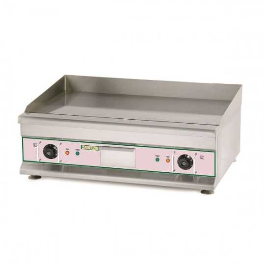 Electric countertop griddle, smooth plate, 75 x 40 cm, 6 kW